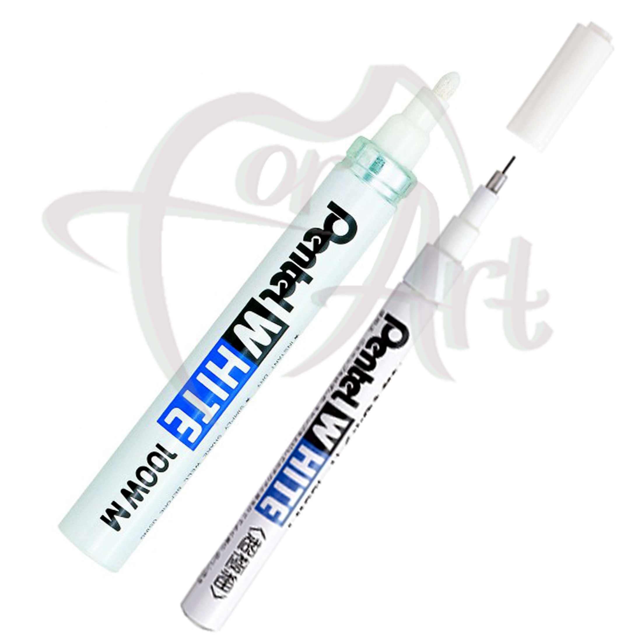 Перманентные маркеры Pentel: белые и чёрные