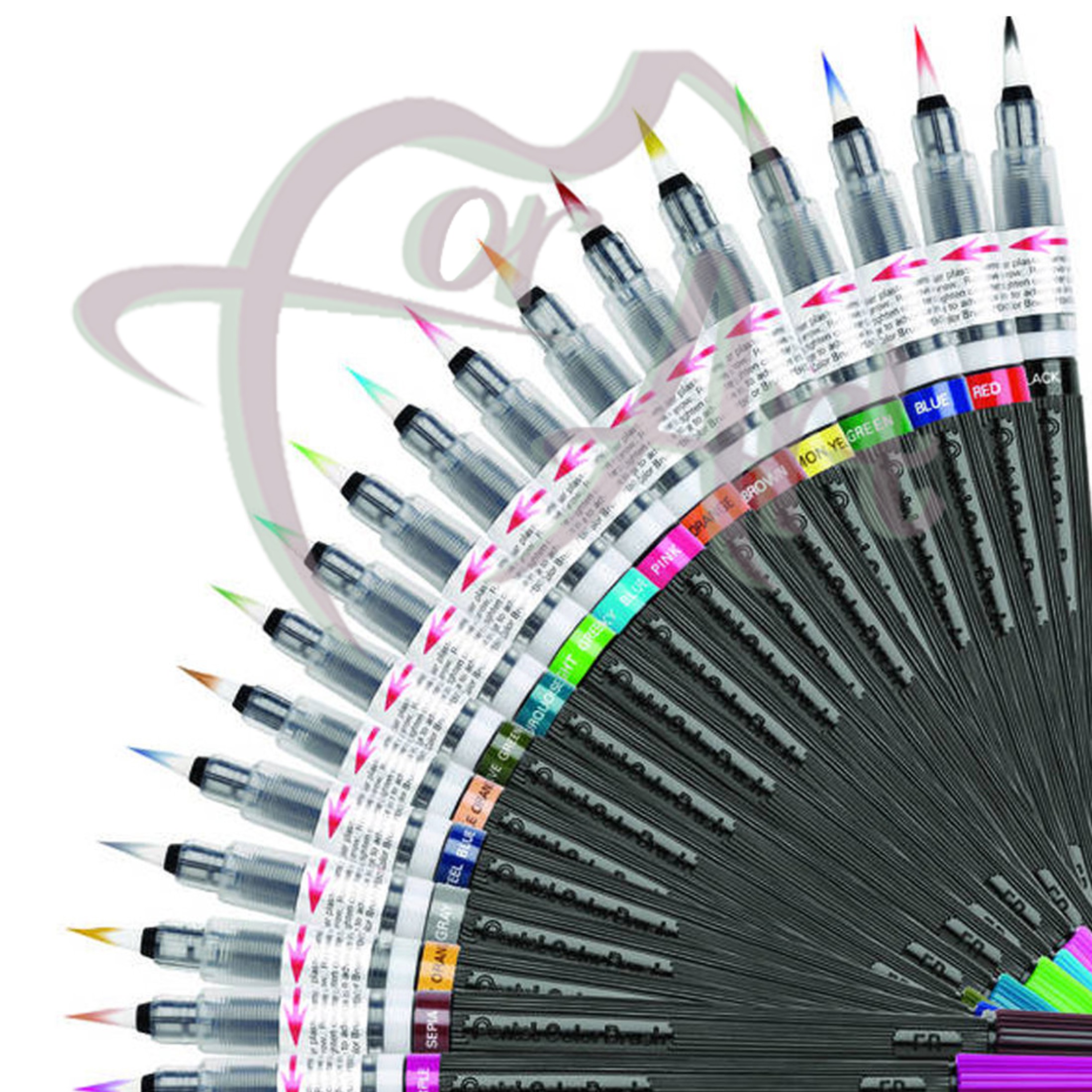 Кисть с краской Pentel Colour Brush для скетчинга, каллиграфии и манги