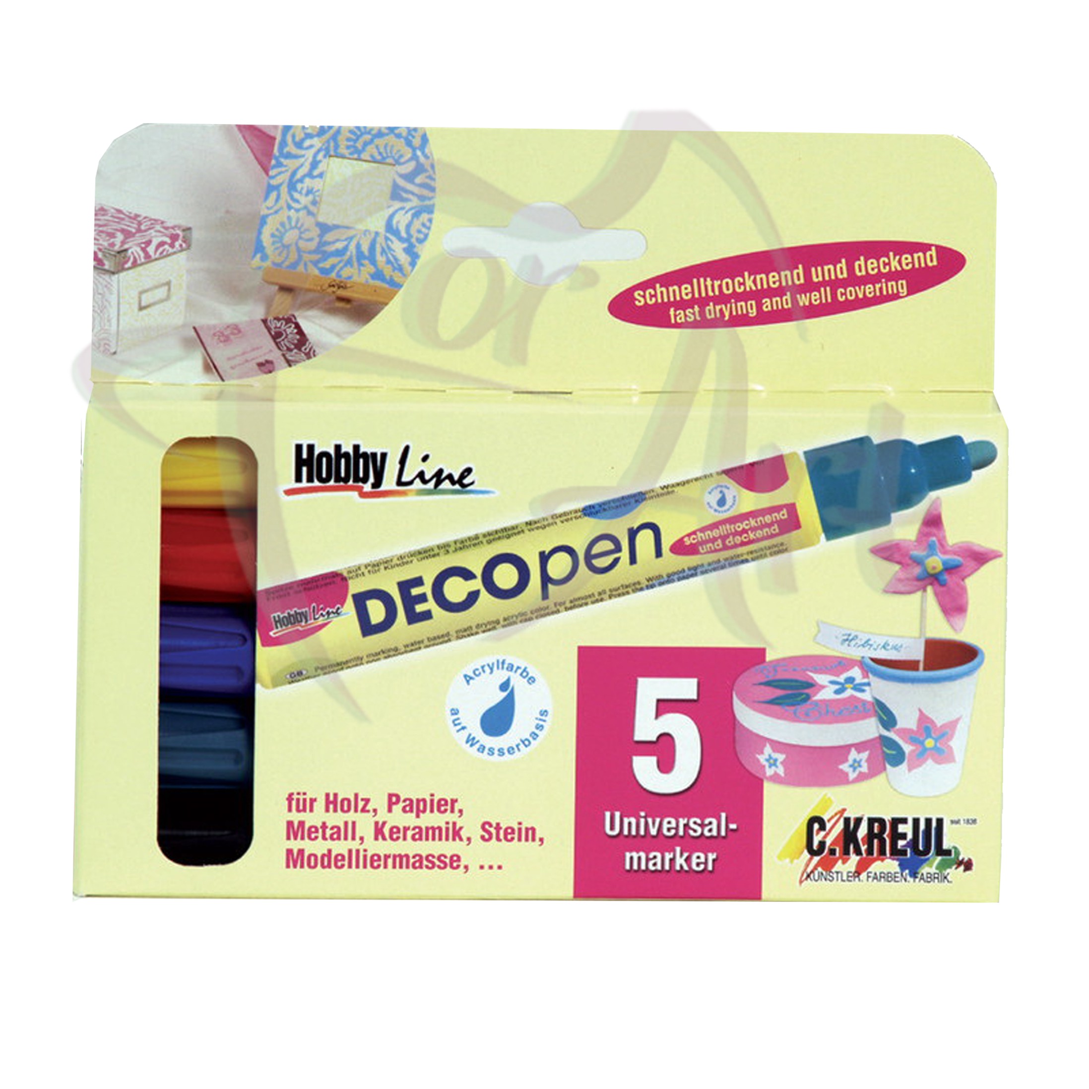 Набор декоративных маркеров C.Kreul Hobby Line DecoPen medium/5 цветов