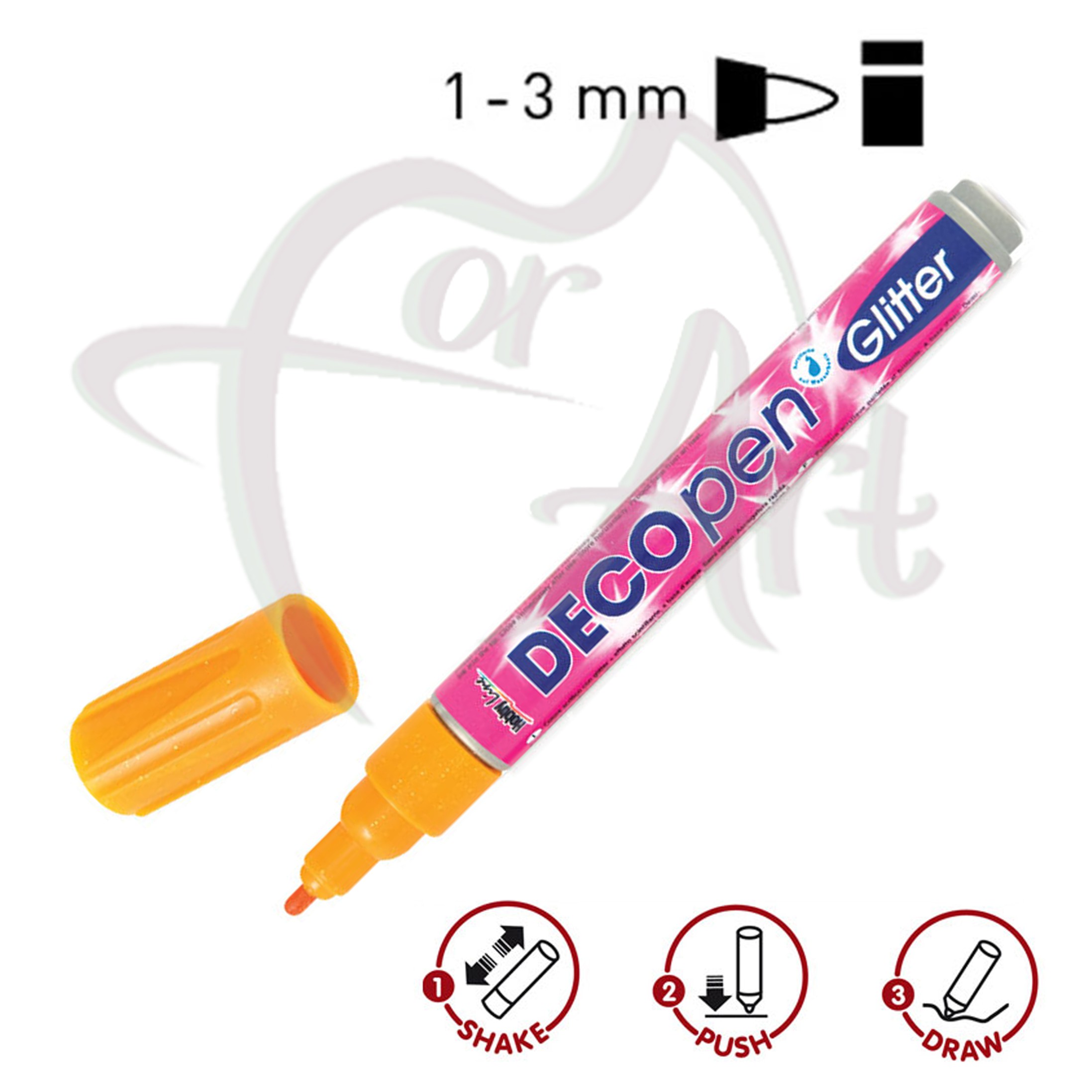 Маркеры с блестками для декоративного творчества Hobby Line DecoPen Glitter ширина линии 1-3мм