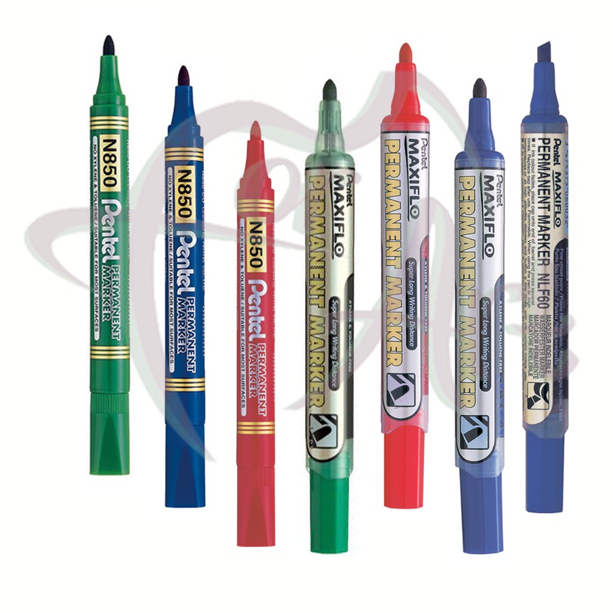 Перманентные маркеры Pentel: цветные