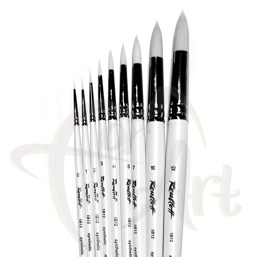Кисти синтетические круглые Roubloff ser.1B12 на удлиненной ручке
