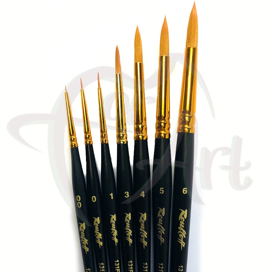 Кисти синтетические круглые Roubloff ser.131F с короткой эргономичной ручкой