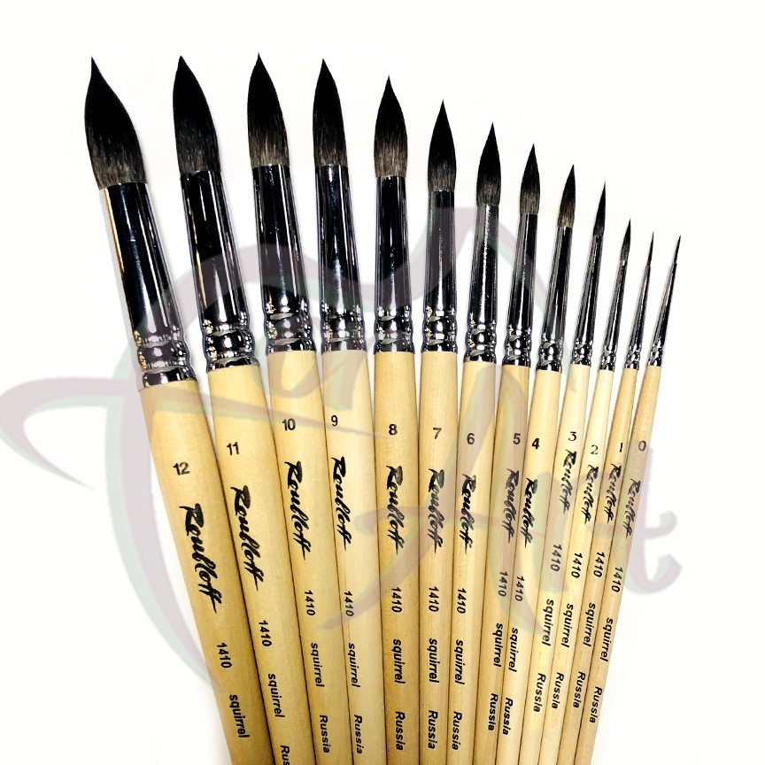 Кисти беличьи круглые Roubloff ser.1410 на короткой ручке