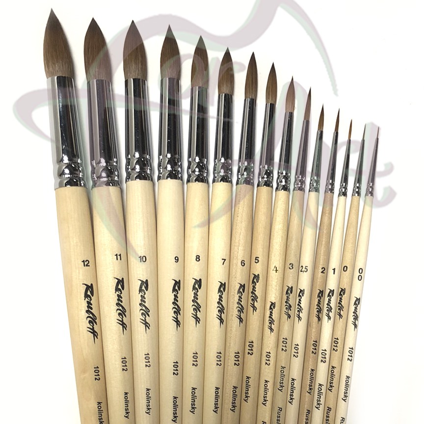 Кисти колонковые круглые Roubloff ser.1012 на длинной ручке