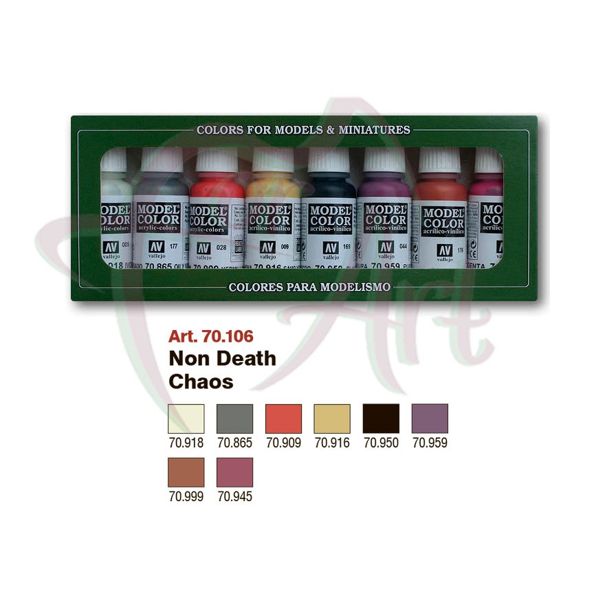 Набор красок для моделизма Vallejo Model Color №6  Non Death Chaos/8 цв.