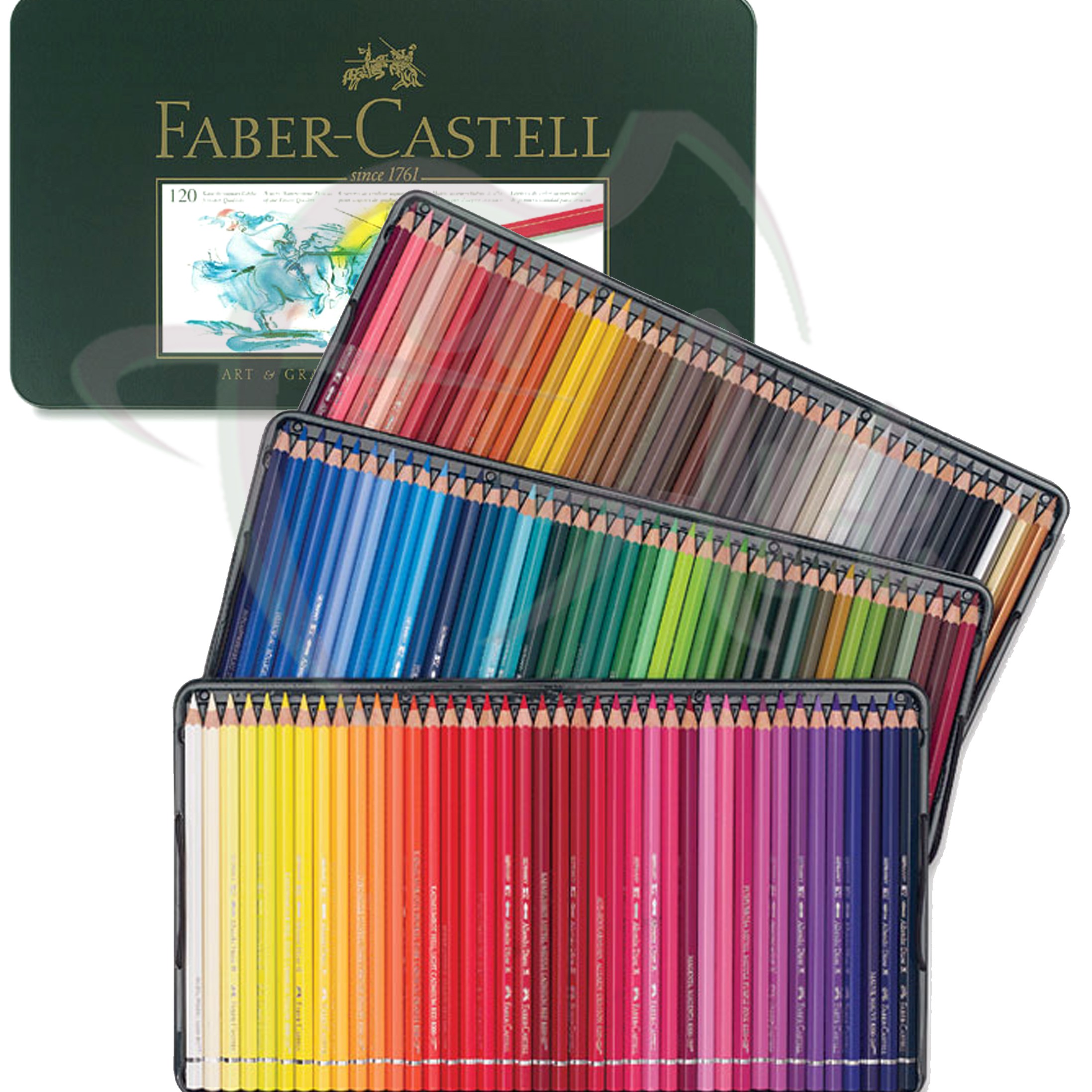 Набор профессиональных акварельных карандашей Faber-castell ALBRECHT DURER/120 цветов в металлической коробке