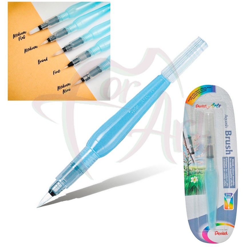 Кисть с резервуаром Pentel Aquash Brush- средняя/в блистере
