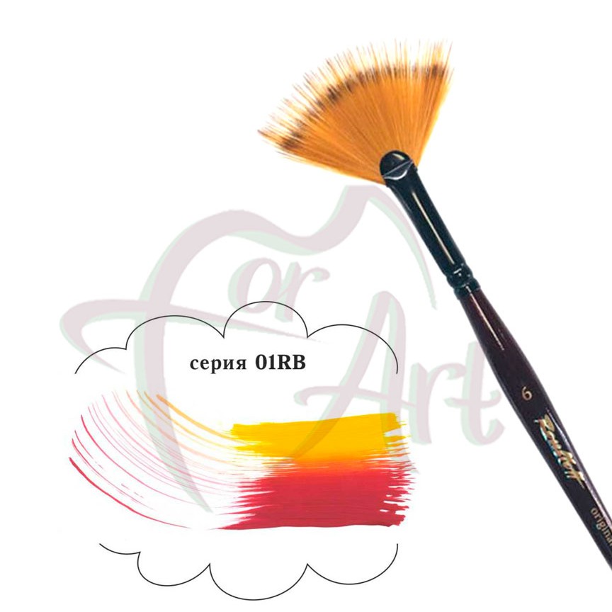 Кисть веерная синтетика фигурная Roubloff  серия 01RB