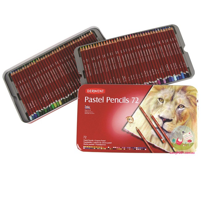 Набор пастельных карандашей Derwent Pastel Pencil 72 цвета в металлической коробке