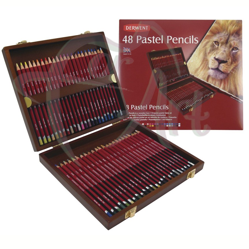 Набор пастельных карандашей Derwent Pastel Pencil 48 цветов в деревянной коробке