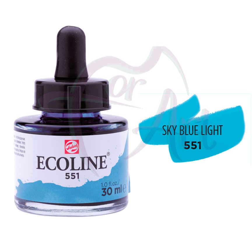 Жидкая акварель ECOLINE №551 Небесно-голубой светлый/30мл