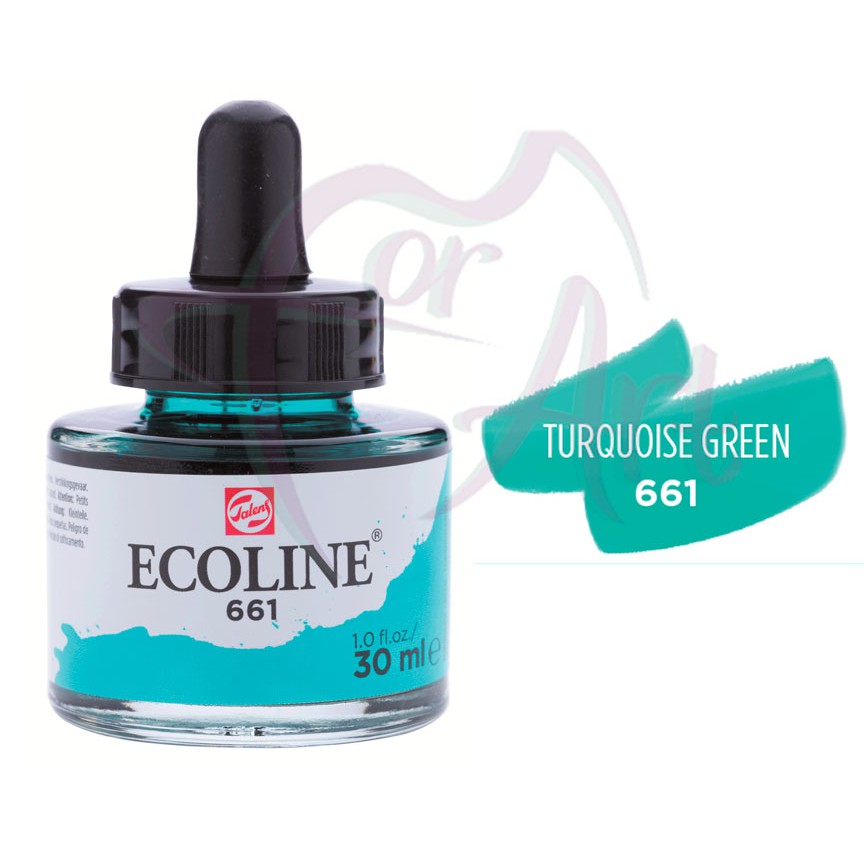Жидкая акварель ECOLINE №661 Сине-зеленый/30мл