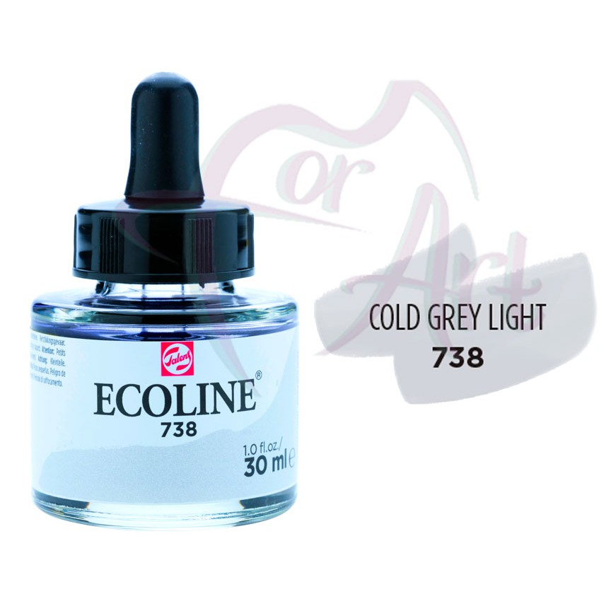Жидкая акварель ECOLINE №738 Холодный серый/30мл