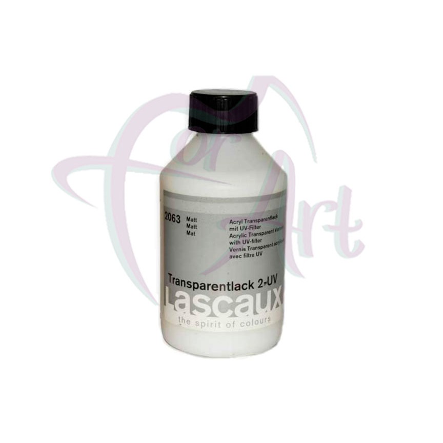 Водно-акриловый лак с UV фильтром матовый Lascaux Transparent Varnish 2 UV/250мл