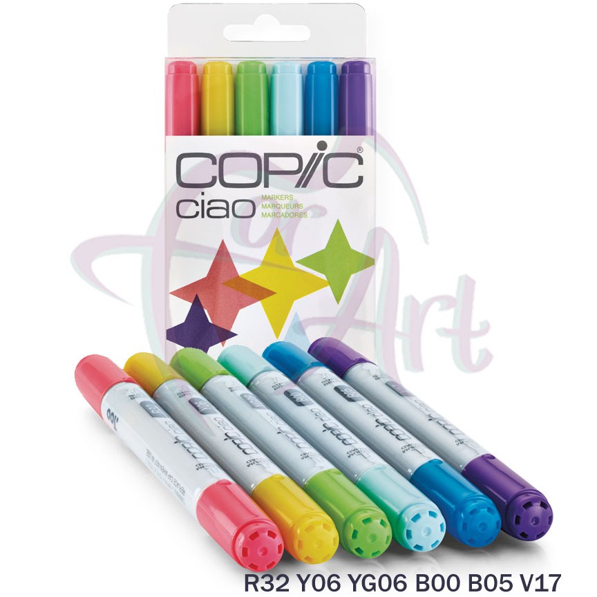 Набор маркеров Copic Ciao Яркие цвета/6шт.