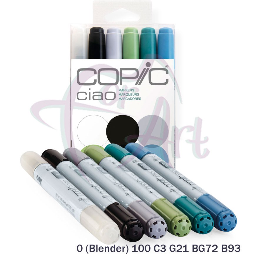Набор маркеров Copic Ciao Sea (море)/6шт.