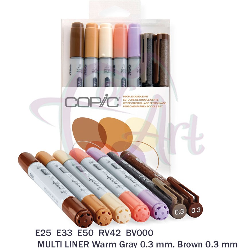 Набор маркеров Copic Ciao Doodle Kit People/5маркеров+2 мультилайнера