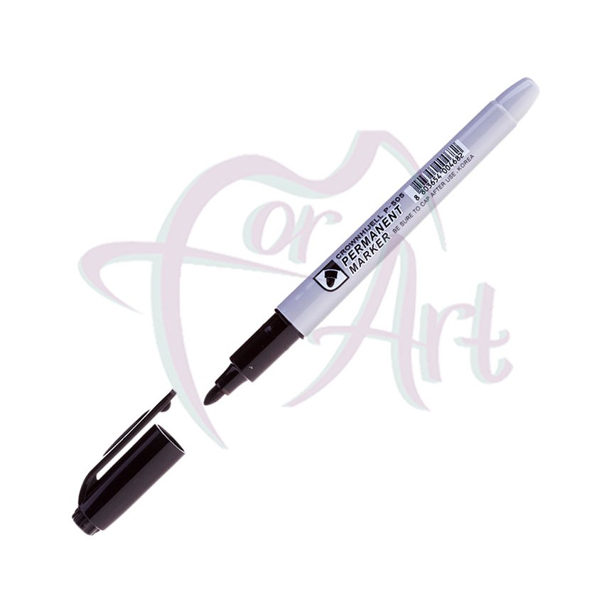 Маркер перманентный Crown Multi Marker Slim круглый наконечник 2мм-черный
