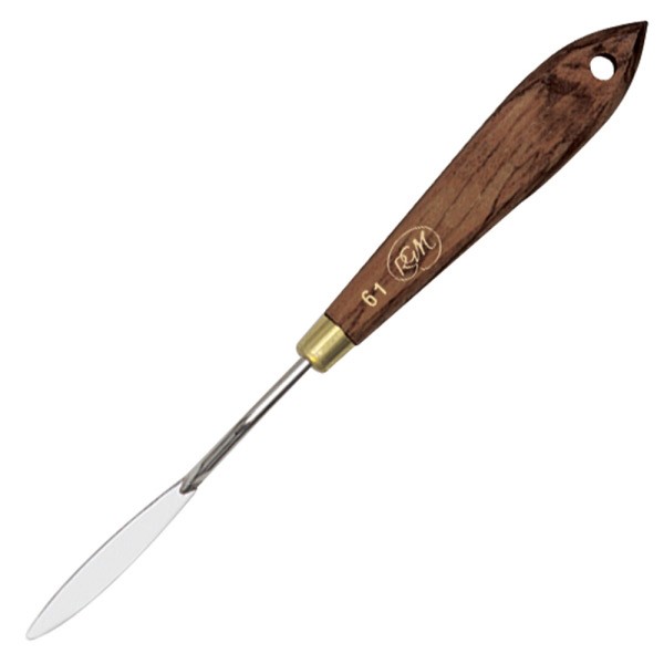 Мастихин RGM Classic металлический на деревянной ручке №61/Дл52мм Ш7мм