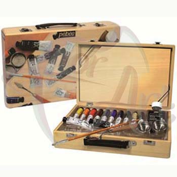 Набор масляных красок Pebeo Studio XL HUILE FINE 12 туб + аксессуары  в деревянном ящике