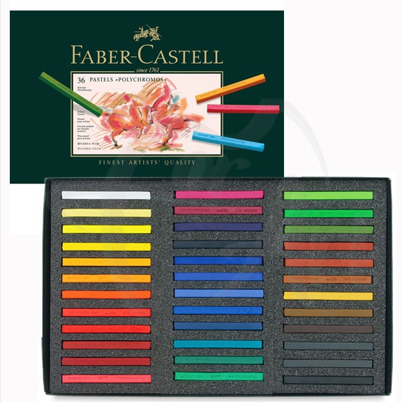 Набор твердой сухой пастели Faber-Castell POLYCHROMOS 36 цветов в картонной коробке