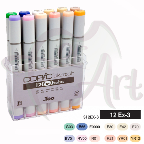 Набор маркеров Copic Sketch 12шт -EX3